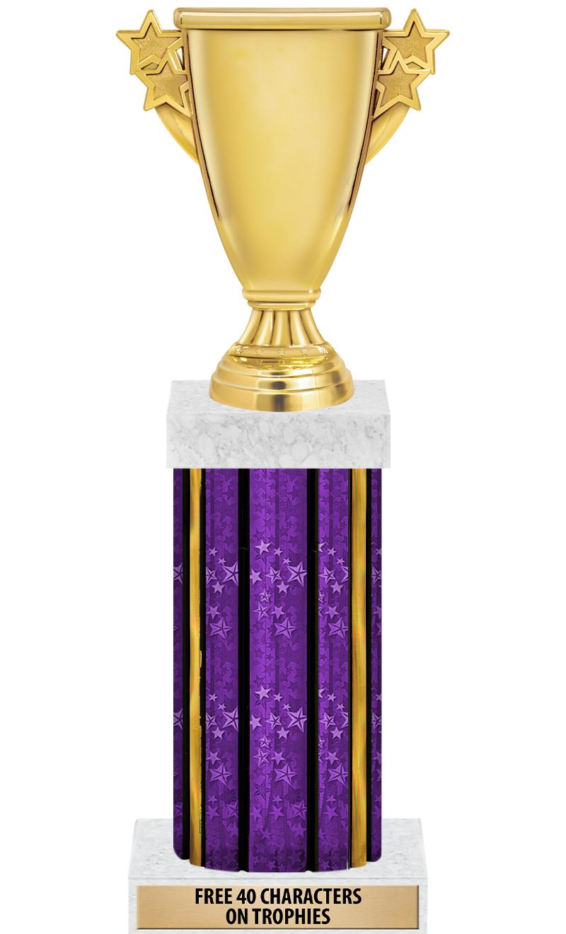 14"PRPL/GD-STARS-GD FIG/SQUARE