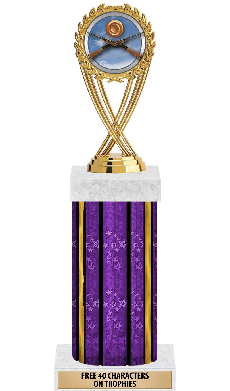 14"PRPL/GD-STARS-GD FIG/SQUARE