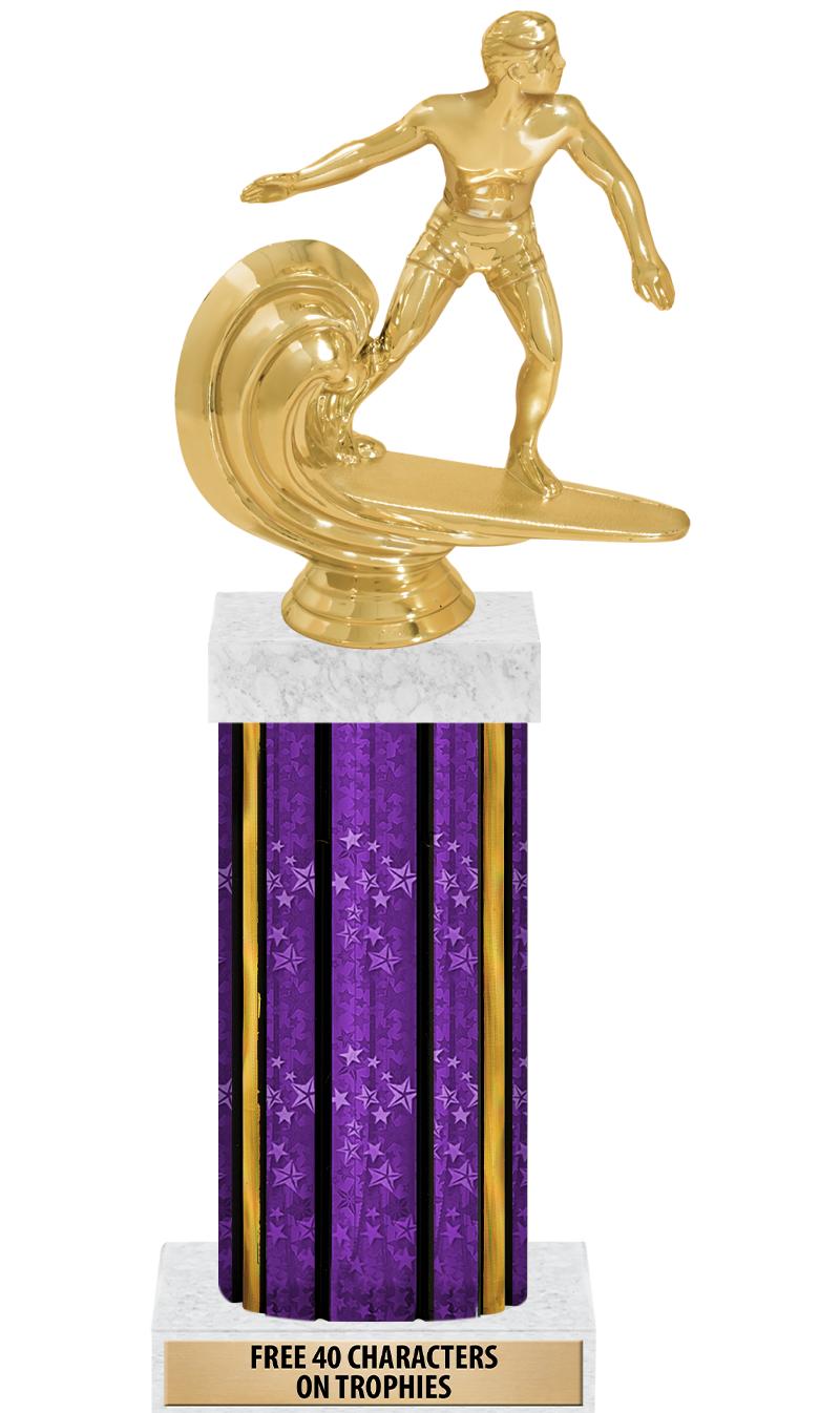 14"PRPL/GD-STARS-GD FIG/SQUARE