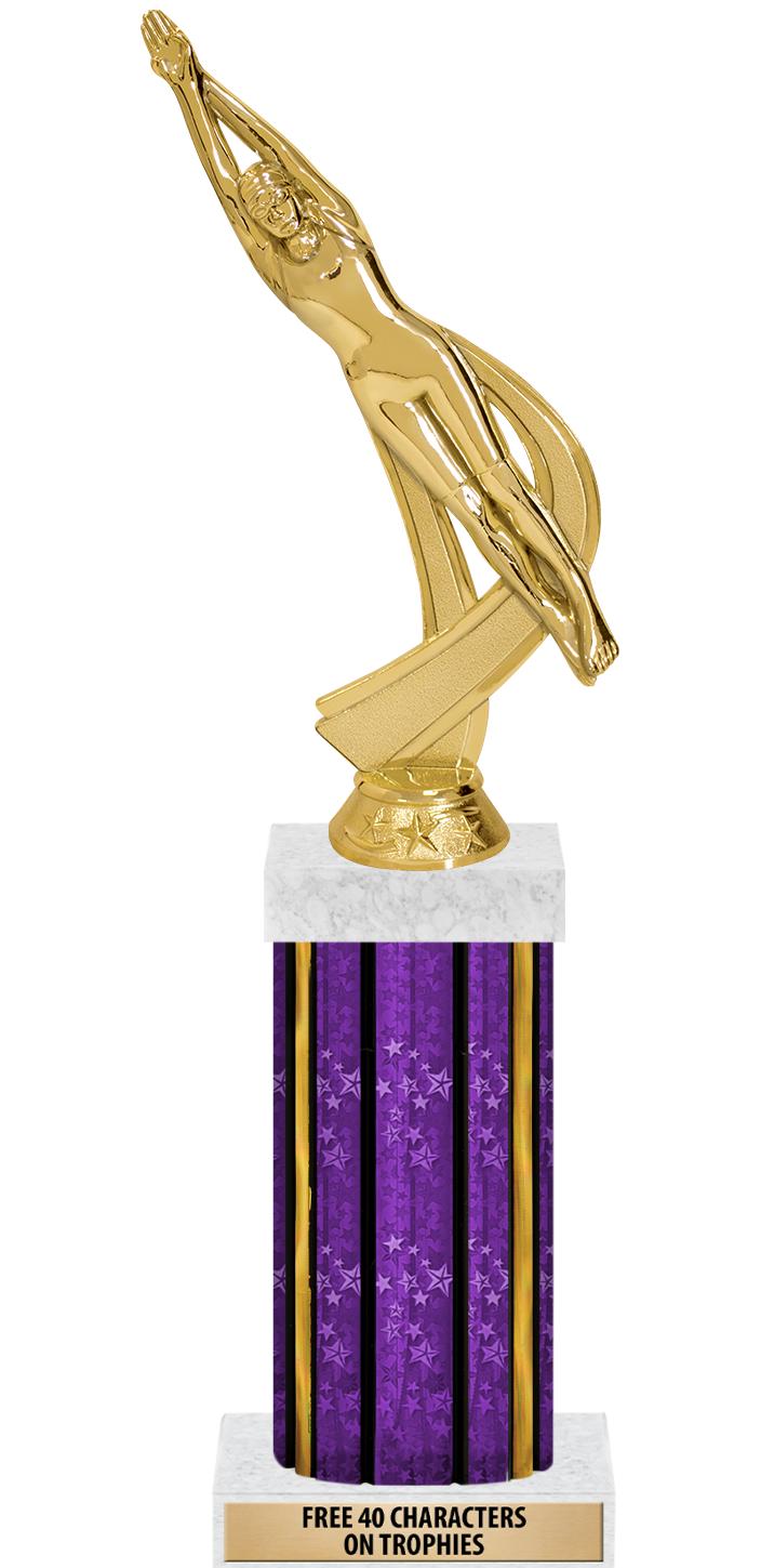 14"PRPL/GD-STARS-GD FIG/SQUARE