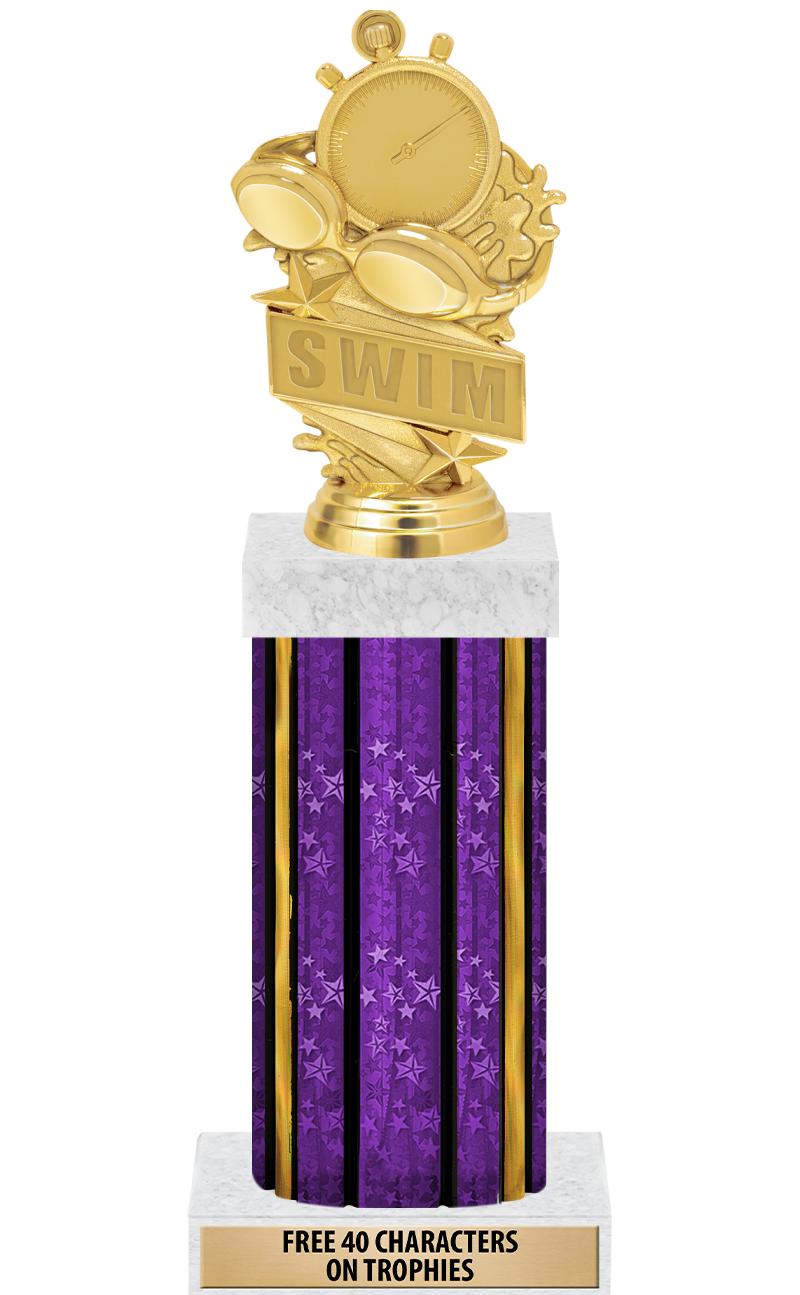 14"PRPL/GD-STARS-GD FIG/SQUARE