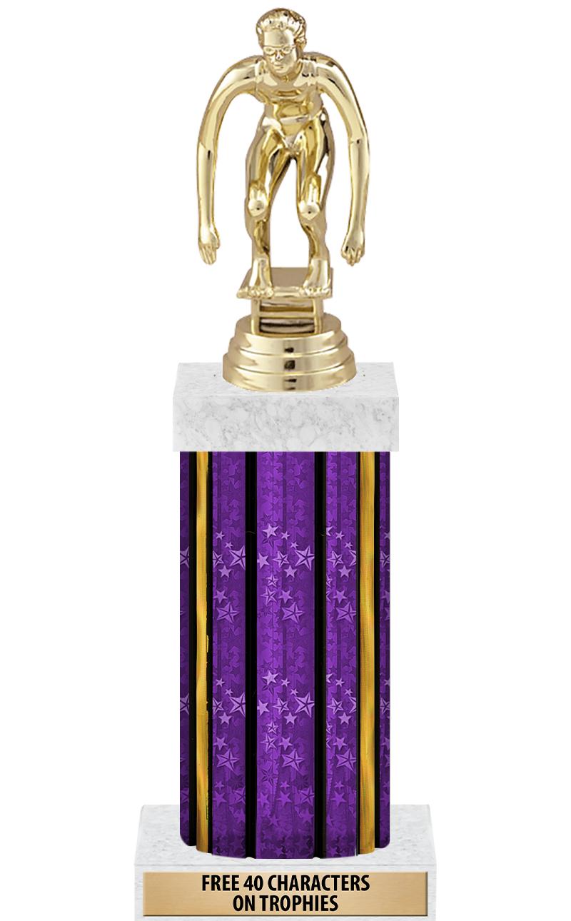 14"PRPL/GD-STARS-GD FIG/SQUARE