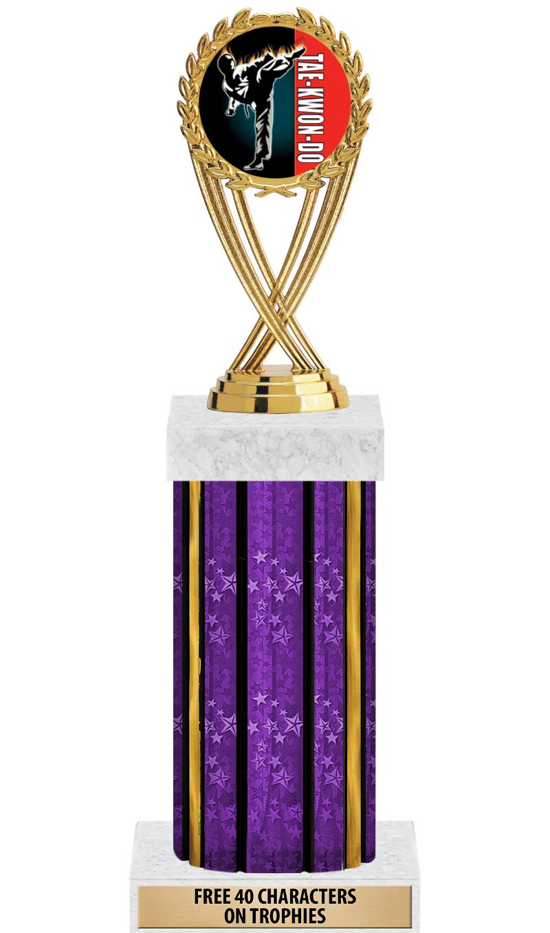 14"PRPL/GD-STARS-GD FIG/SQUARE