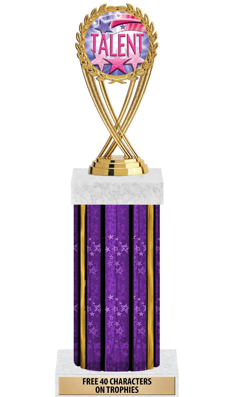 14"PRPL/GD-STARS-GD FIG/SQUARE