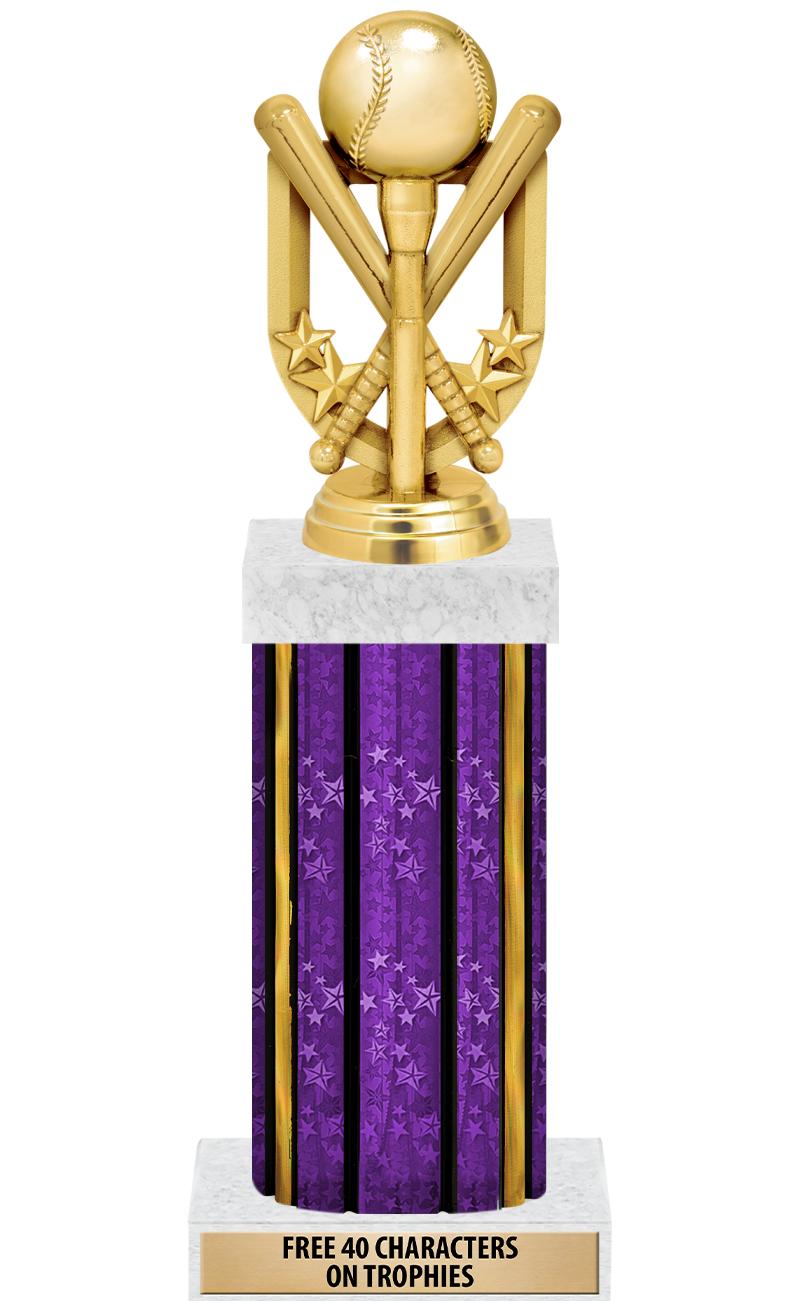 14"PRPL/GD-STARS-GD FIG/SQUARE