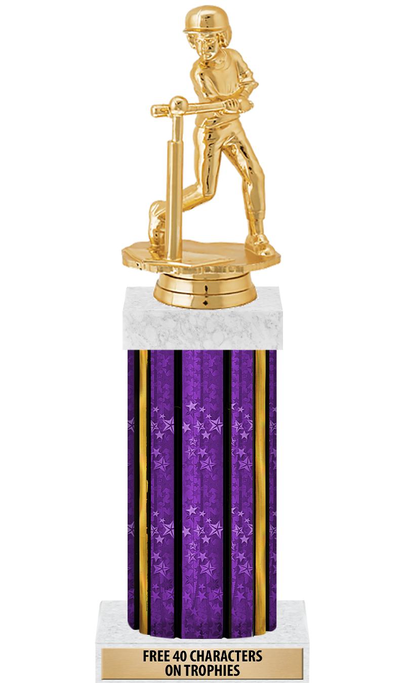 14"PRPL/GD-STARS-GD FIG/SQUARE