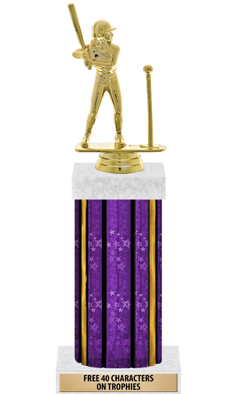 14"PRPL/GD-STARS-GD FIG/SQUARE