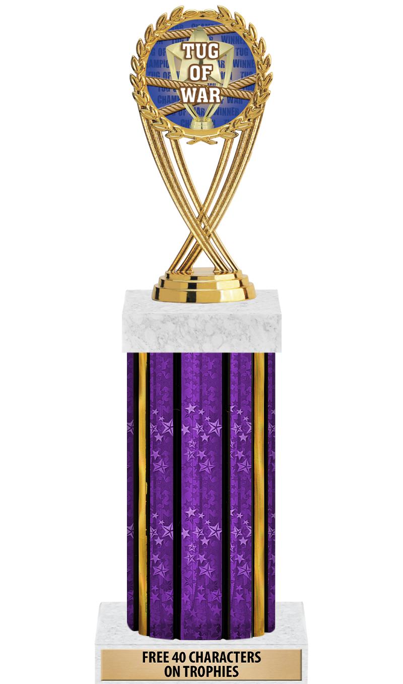 14"PRPL/GD-STARS-GD FIG/SQUARE