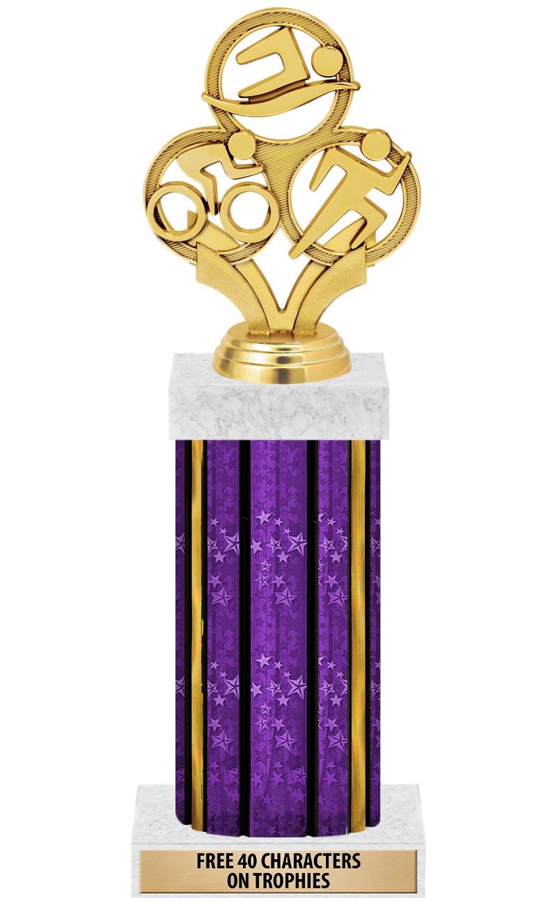 14"PRPL/GD-STARS-GD FIG/SQUARE