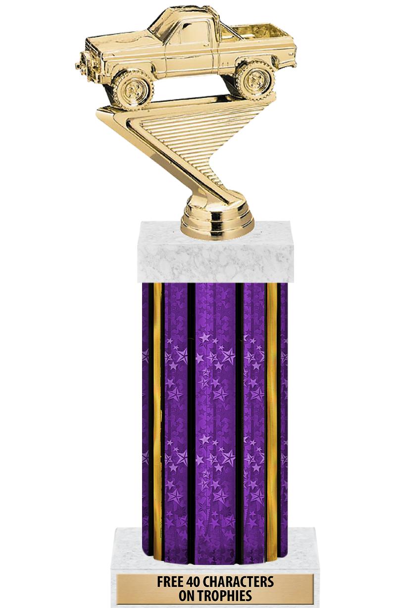 14"PRPL/GD-STARS-GD FIG/SQUARE