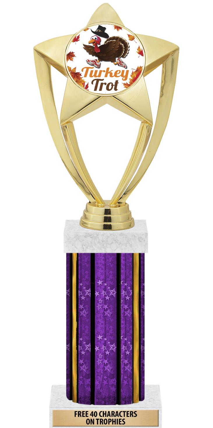 14"PRPL/GD-STARS-GD FIG/SQUARE