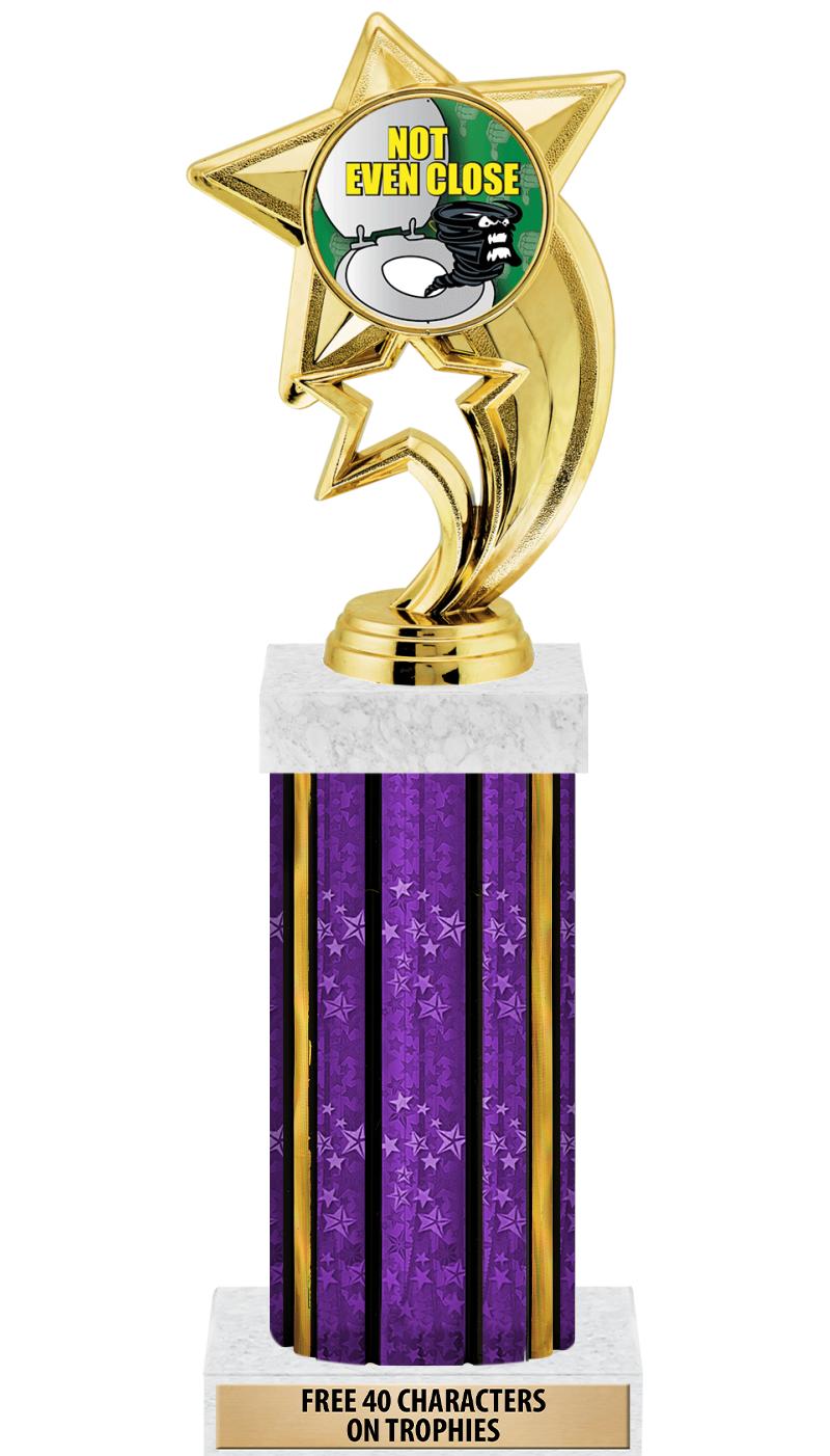 14"PRPL/GD-STARS-GD FIG/SQUARE