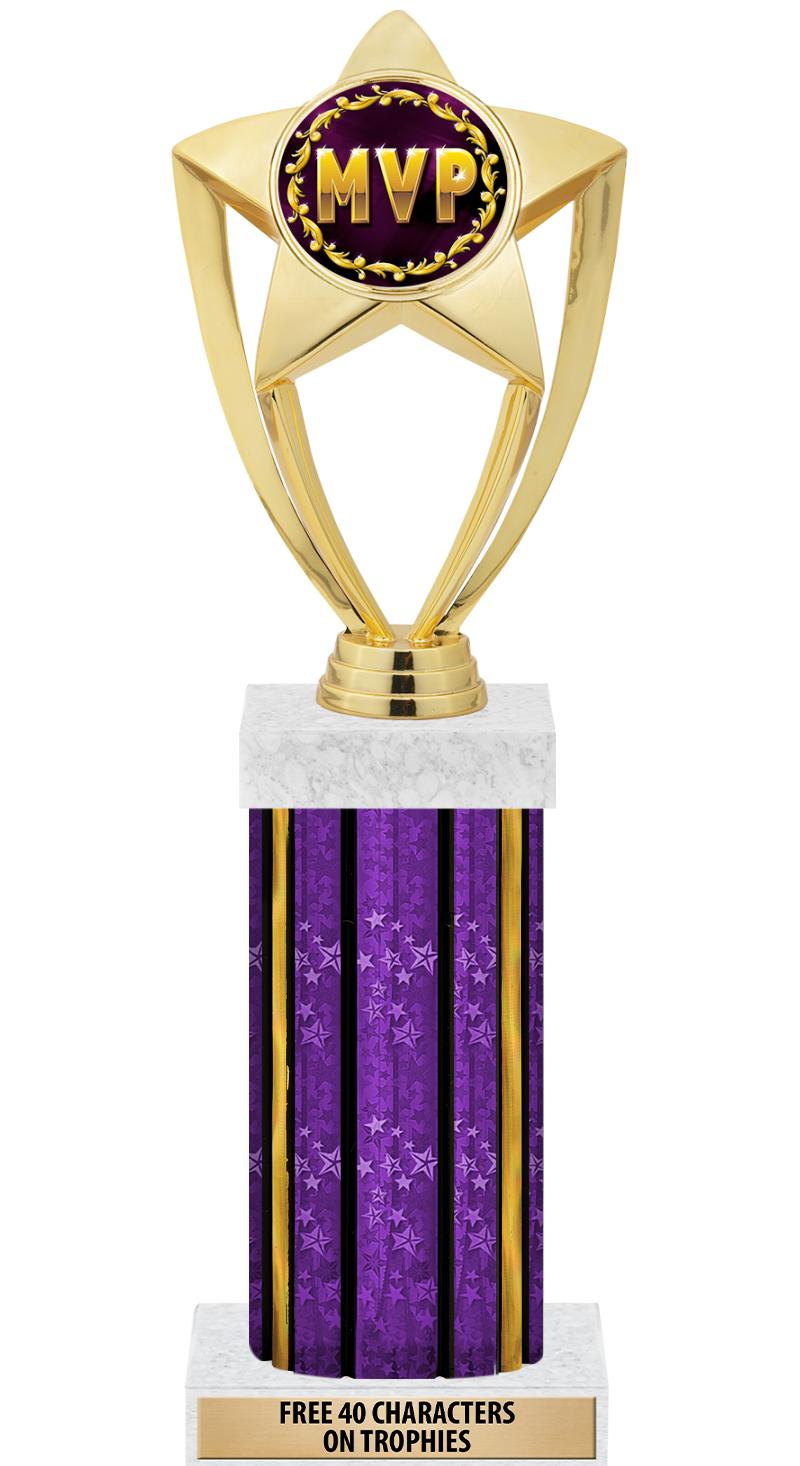 14"PRPL/GD-STARS-GD FIG/SQUARE