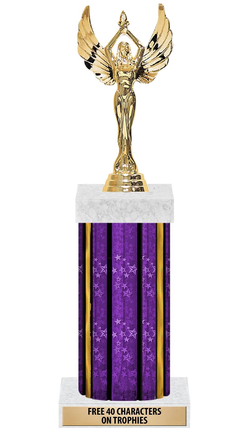 14"PRPL/GD-STARS-GD FIG/SQUARE