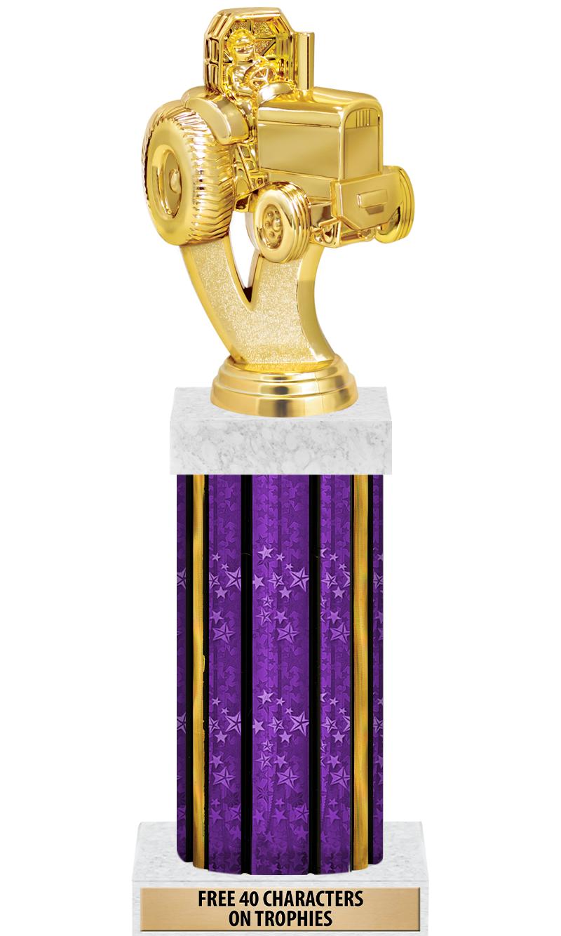 14"PRPL/GD-STARS-GD FIG/SQUARE