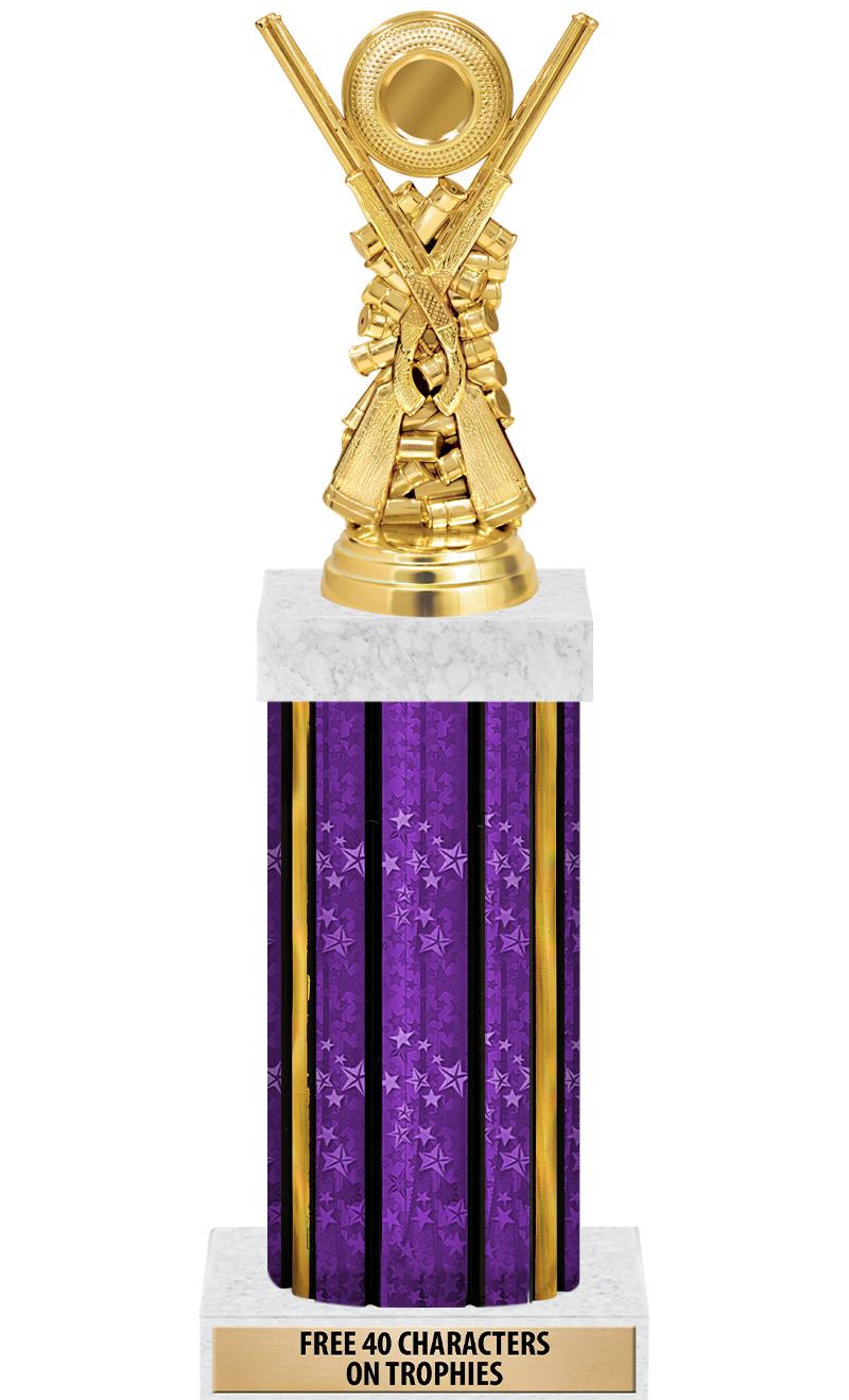 14"PRPL/GD-STARS-GD FIG/SQUARE