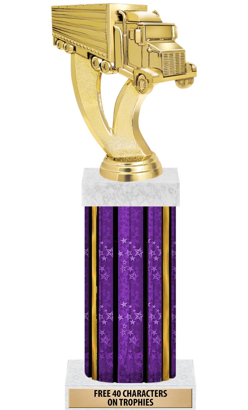 14"PRPL/GD-STARS-GD FIG/SQUARE