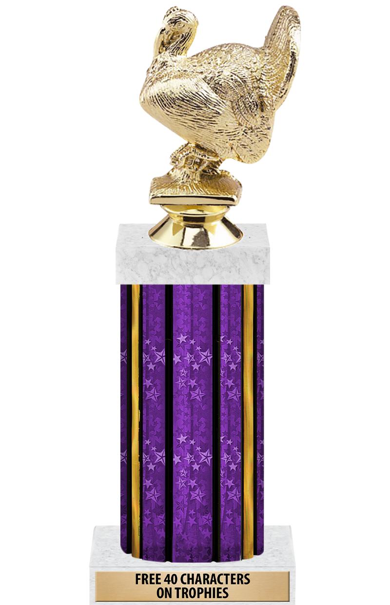 14"PRPL/GD-STARS-GD FIG/SQUARE