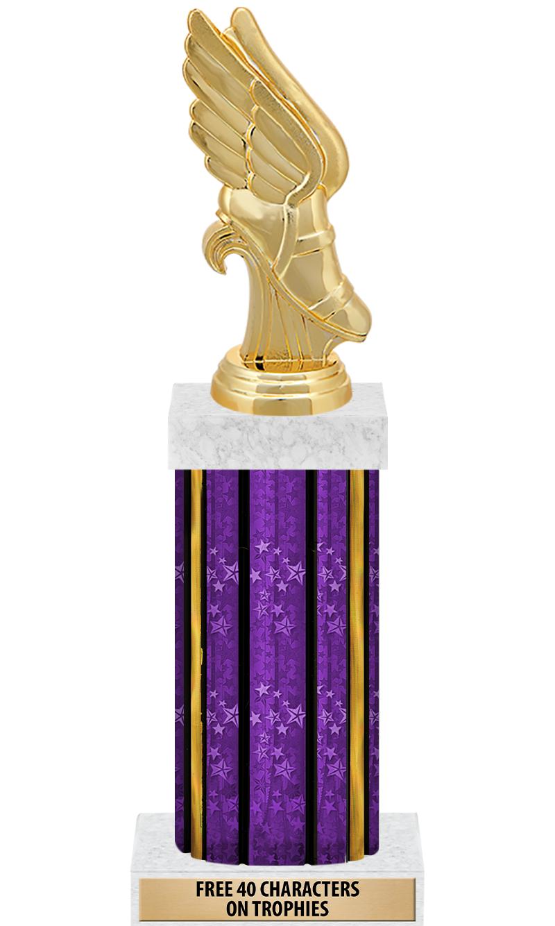 14"PRPL/GD-STARS-GD FIG/SQUARE