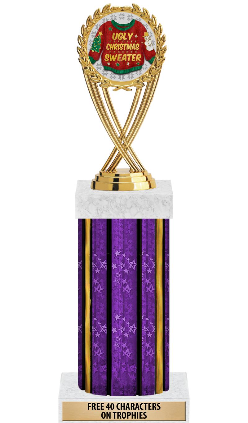 14"PRPL/GD-STARS-GD FIG/SQUARE