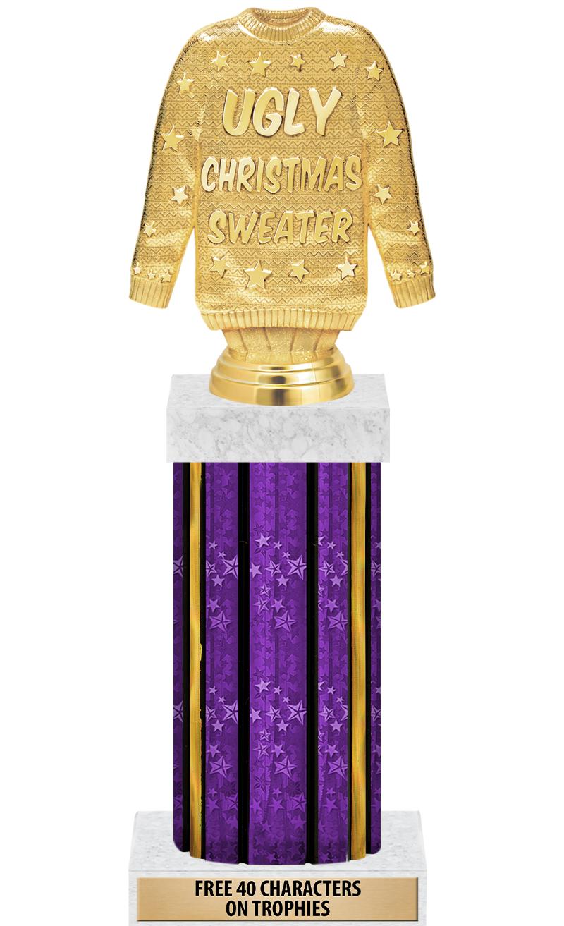 14"PRPL/GD-STARS-GD FIG/SQUARE