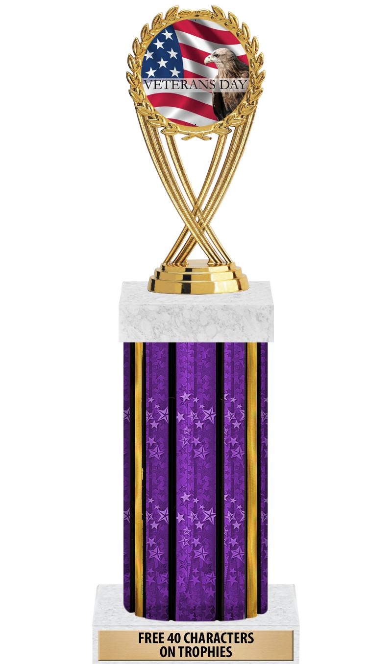 14"PRPL/GD-STARS-GD FIG/SQUARE