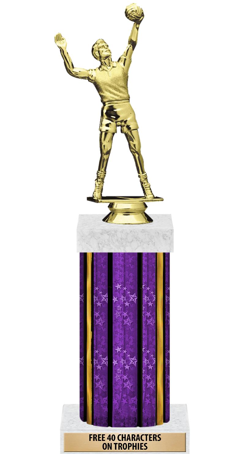 14"PRPL/GD-STARS-GD FIG/SQUARE