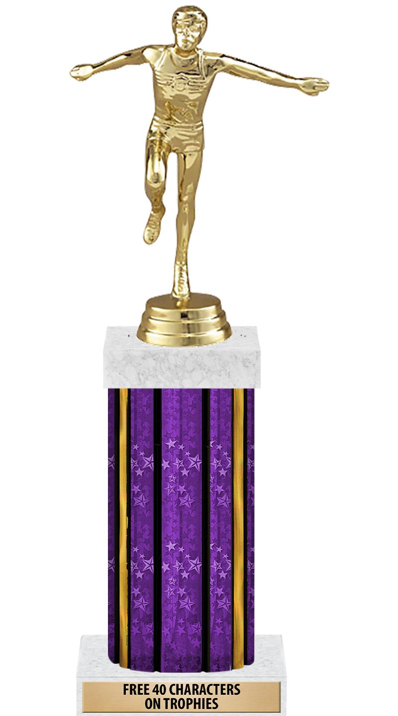 14"PRPL/GD-STARS-GD FIG/SQUARE