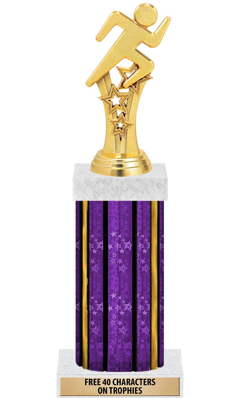 14"PRPL/GD-STARS-GD FIG/SQUARE