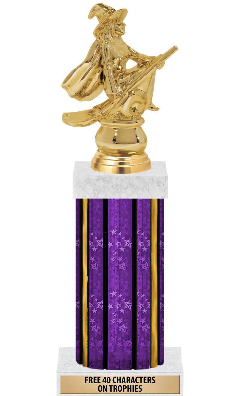 14"PRPL/GD-STARS-GD FIG/SQUARE