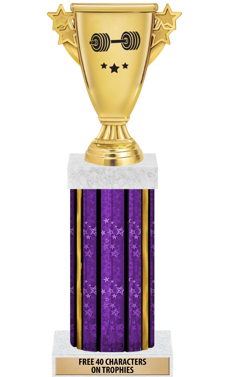 14"PRPL/GD-STARS-GD FIG/SQUARE