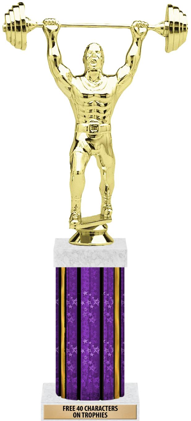 14"PRPL/GD-STARS-GD FIG/SQUARE