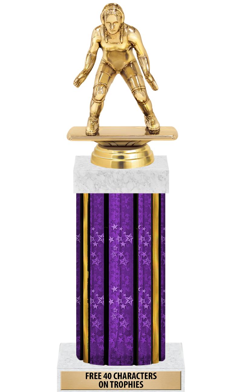 14"PRPL/GD-STARS-GD FIG/SQUARE