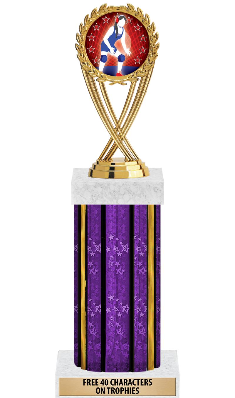 14"PRPL/GD-STARS-GD FIG/SQUARE