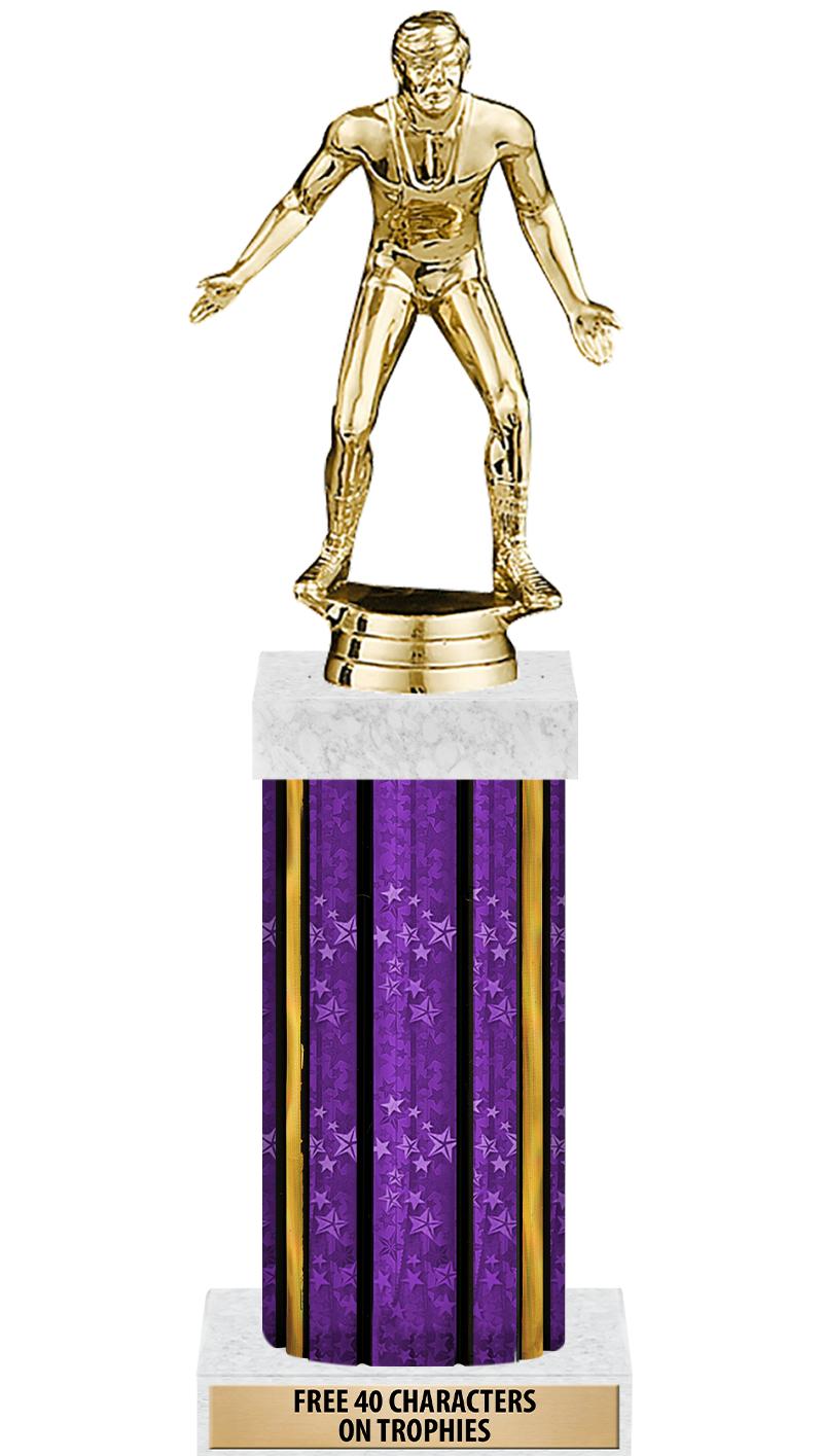 14"PRPL/GD-STARS-GD FIG/SQUARE