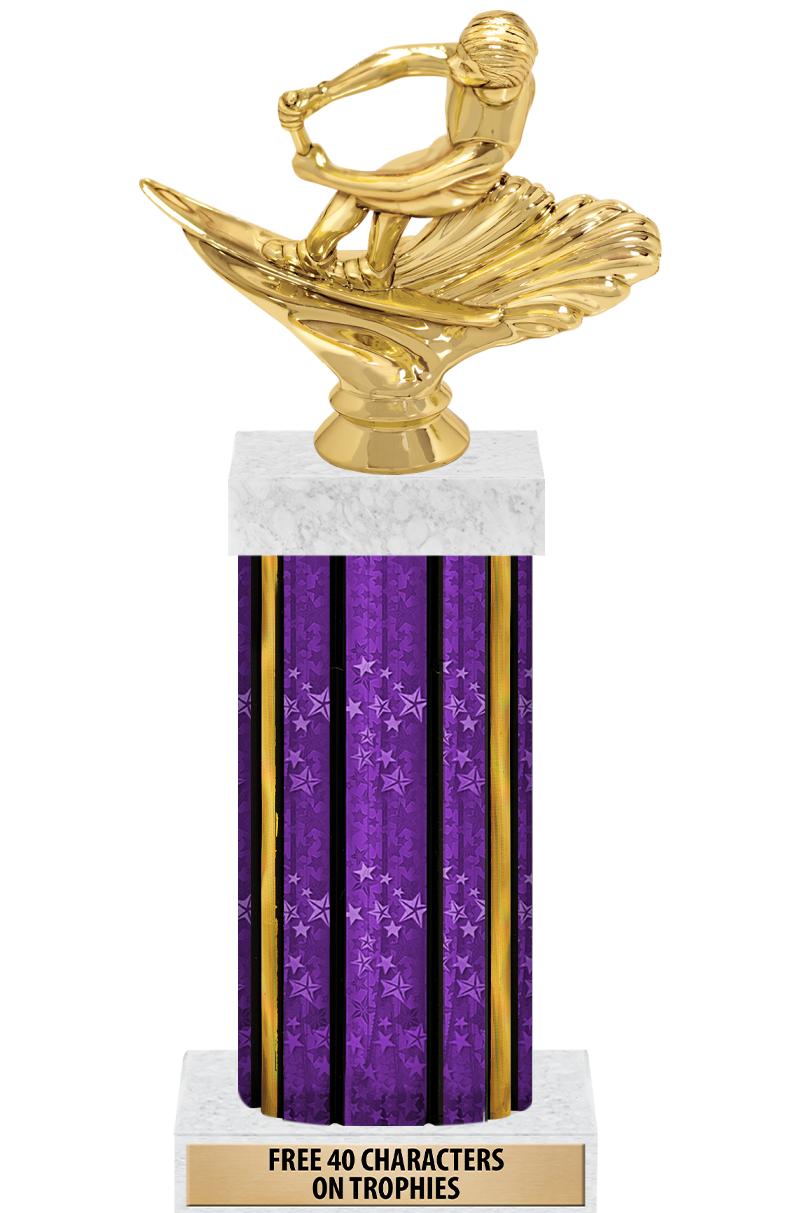 14"PRPL/GD-STARS-GD FIG/SQUARE