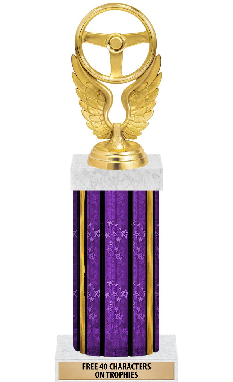 14"PRPL/GD-STARS-GD FIG/SQUARE