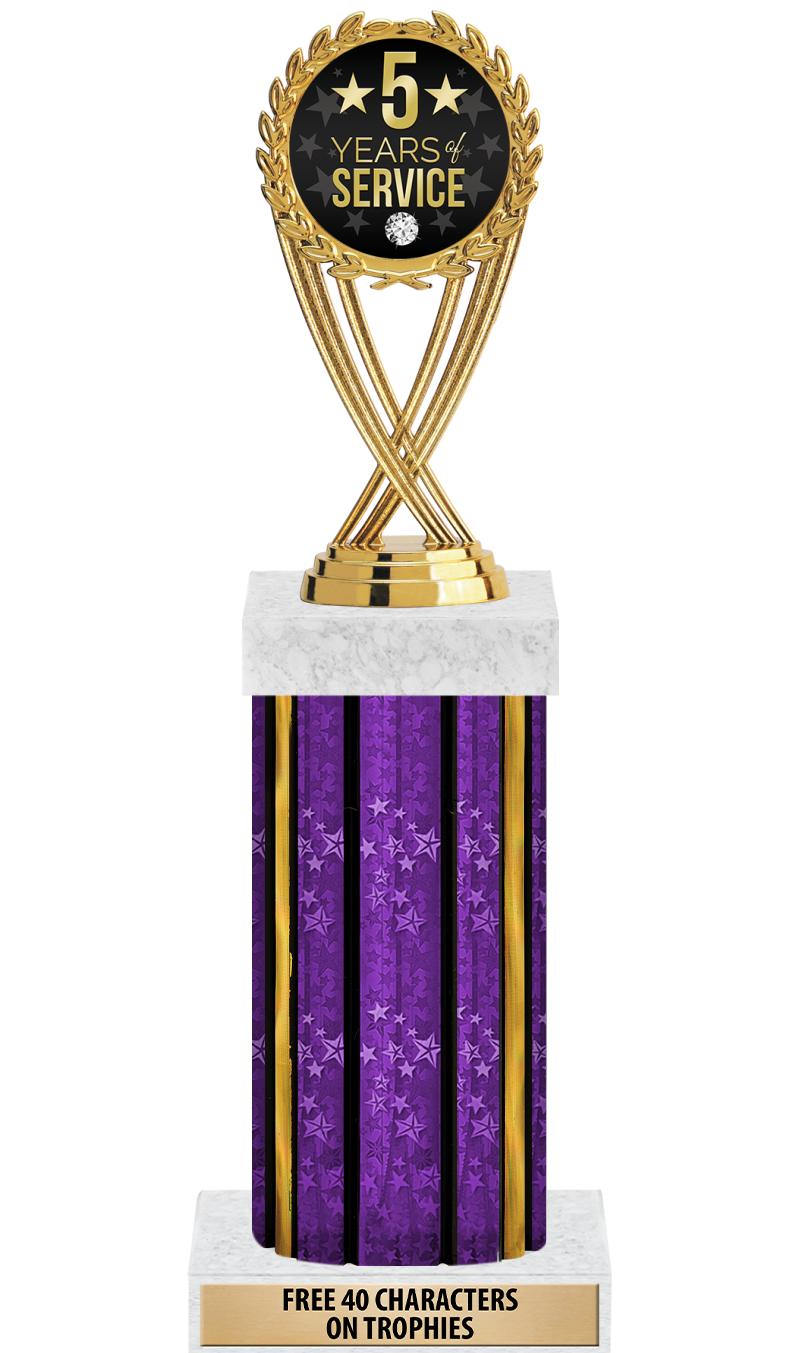 14"PRPL/GD-STARS-GD FIG/SQUARE