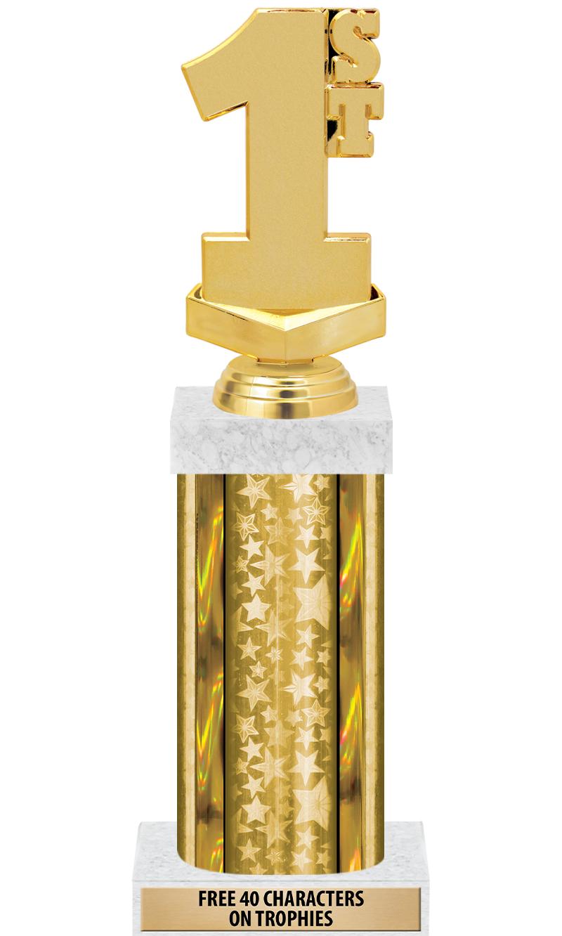 14"GOLD/GD-STARS-GD FIG/SQUARE