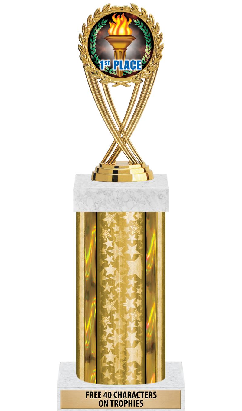 14"GOLD/GD-STARS-GD FIG/SQUARE