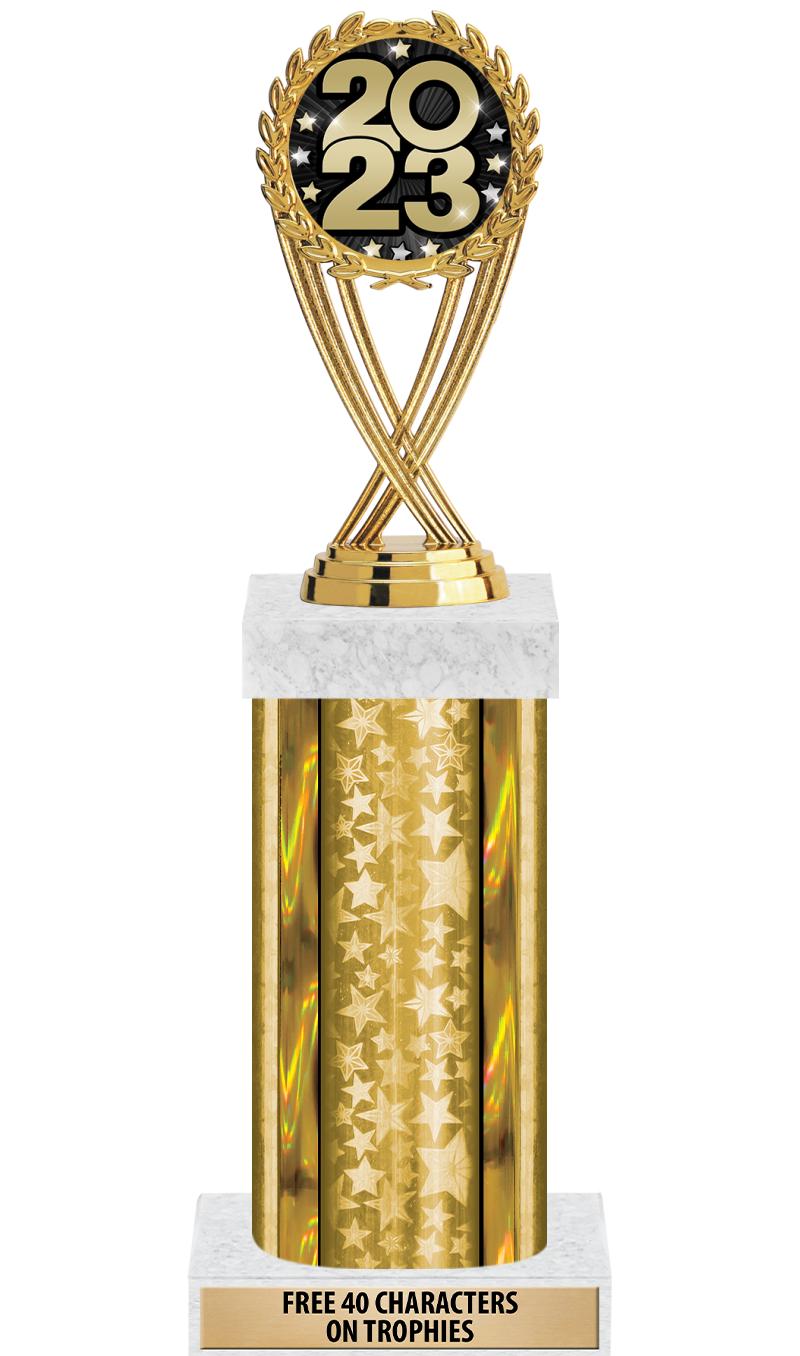 14"GOLD/GD-STARS-GD FIG/SQUARE