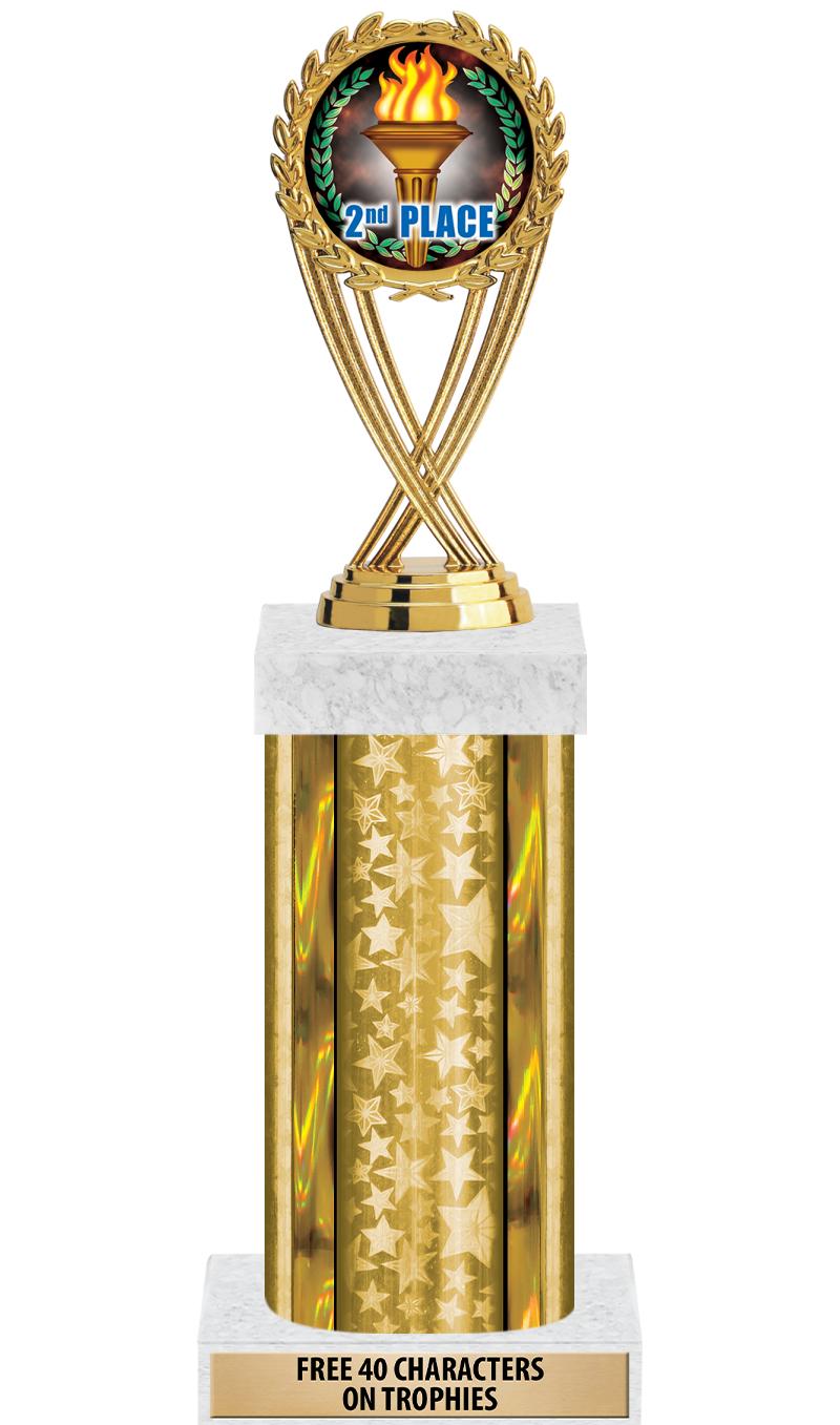 14"GOLD/GD-STARS-GD FIG/SQUARE