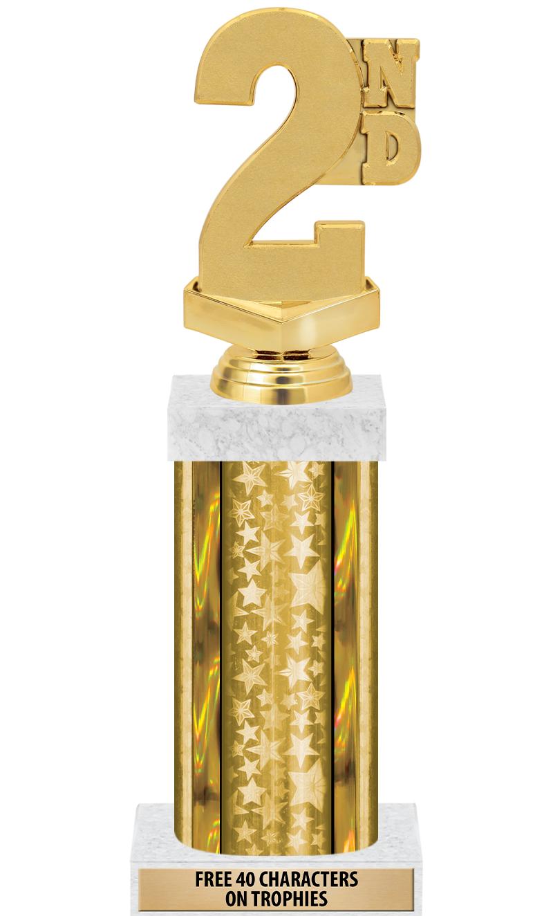 14"GOLD/GD-STARS-GD FIG/SQUARE