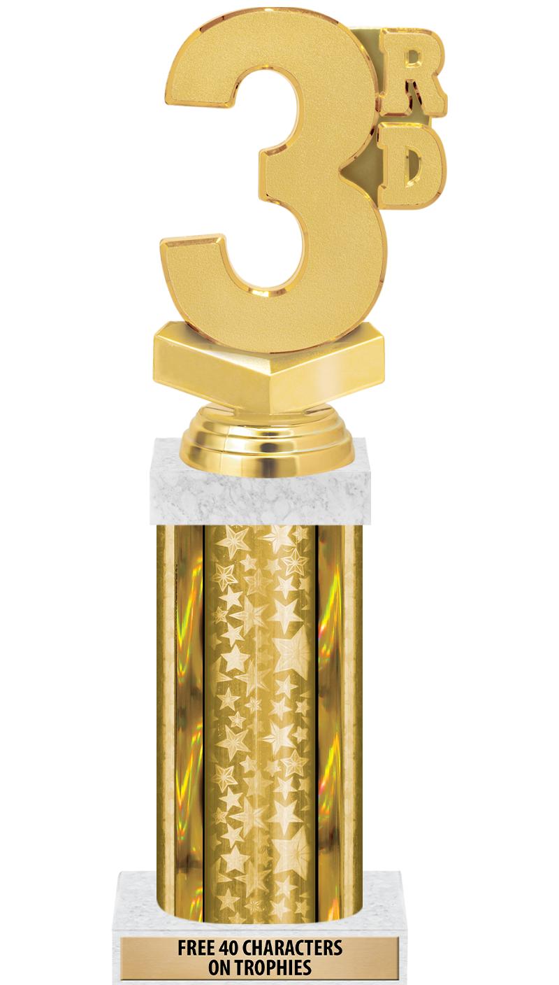 14"GOLD/GD-STARS-GD FIG/SQUARE