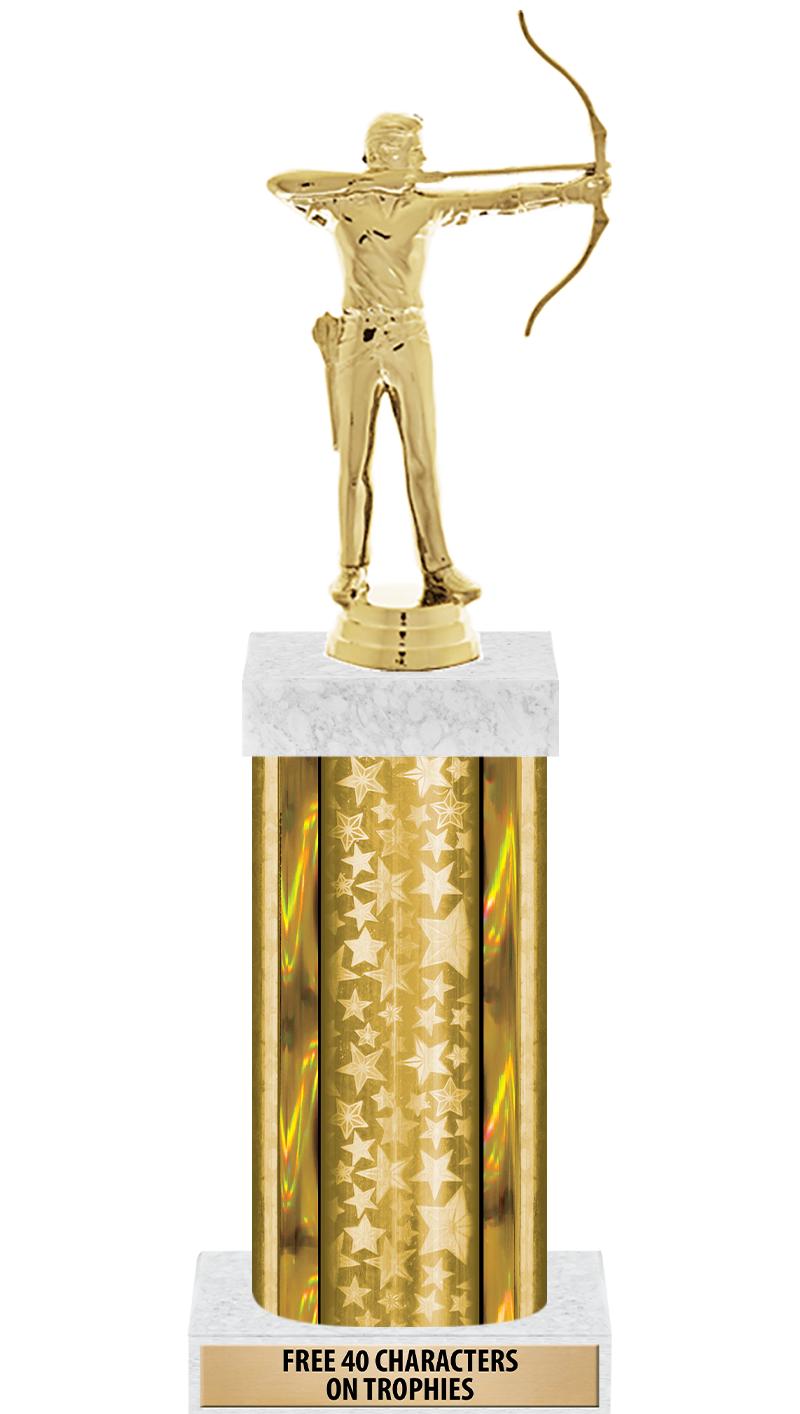 14"GOLD/GD-STARS-GD FIG/SQUARE