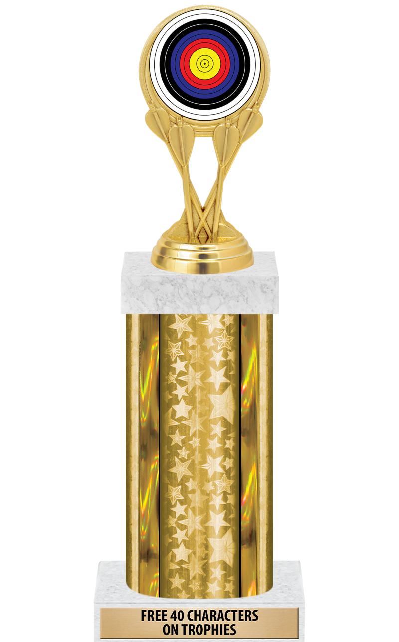 14"GOLD/GD-STARS-GD FIG/SQUARE