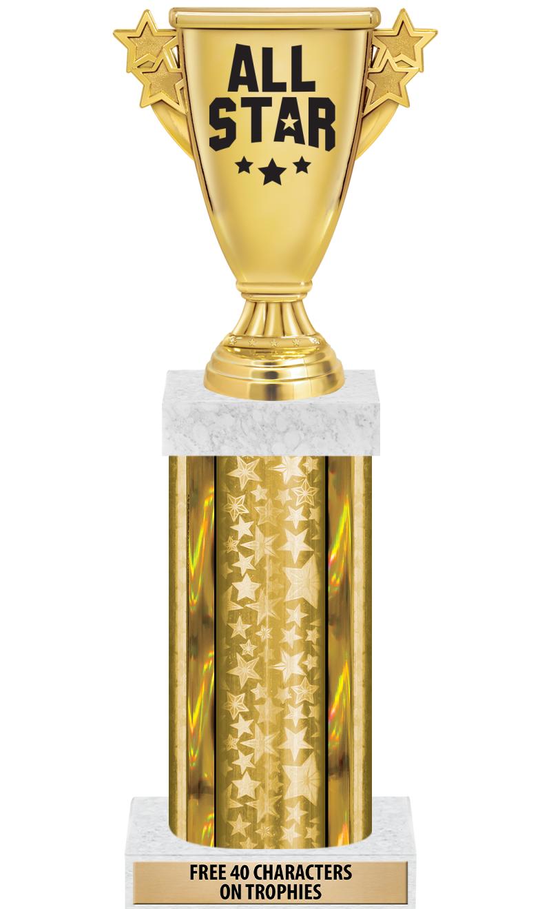 14"GOLD/GD-STARS-GD FIG/SQUARE