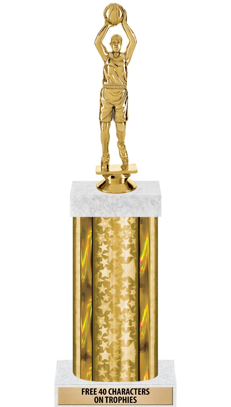 14"GOLD/GD-STARS-GD FIG/SQUARE