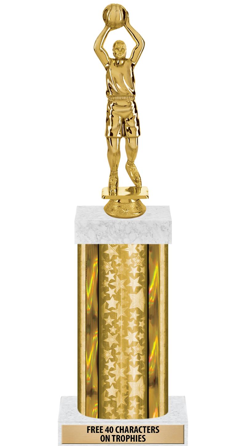 14"GOLD/GD-STARS-GD FIG/SQUARE