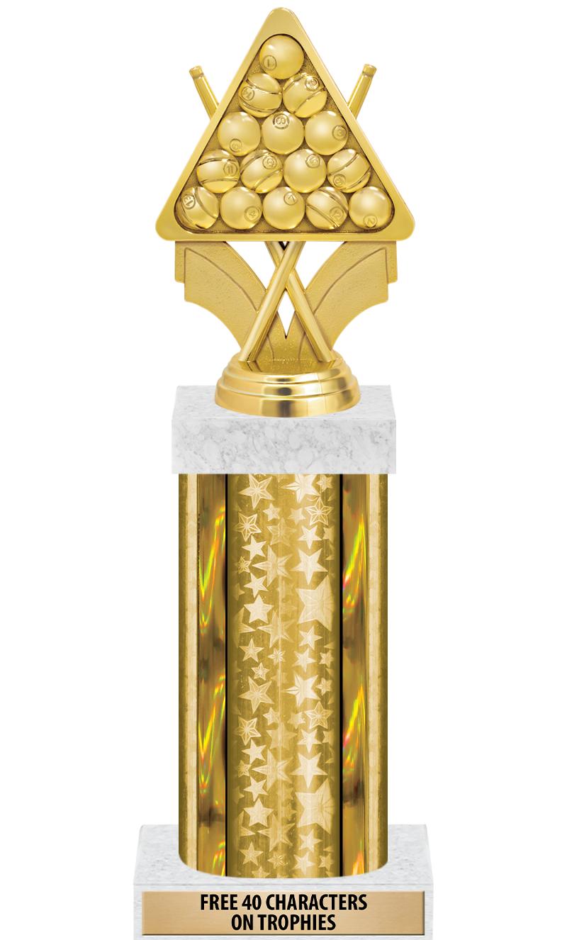 14"GOLD/GD-STARS-GD FIG/SQUARE